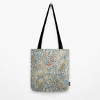 William Morris Vintage Golden Lily Soft Slate & Manilla Tote Bag Gallery Image 2
