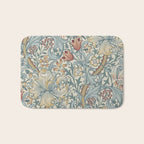 William Morris Vintage Golden Lily Soft Slate & Manilla Bath Mat Gallery Image 1