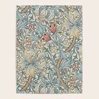 William Morris Vintage Golden Lily Soft Slate & Manilla Poster Gallery Image 4