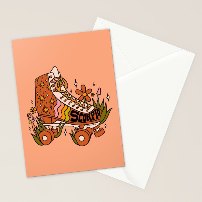 Scorpio Roller Skate Stationery Card Gallery Image 2