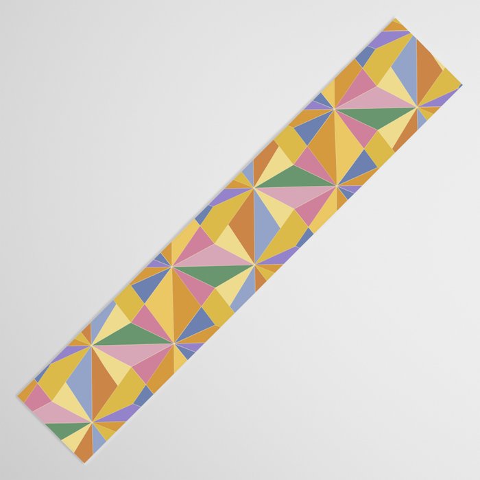 Kaleidoscope Tile Pattern IX Bright Colorful Summer Table Runner Gallery Image 3