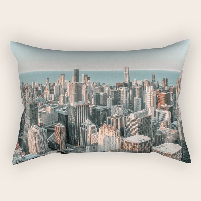 Chicago Skyscrapers Rectangular Pillow Gallery Image 1