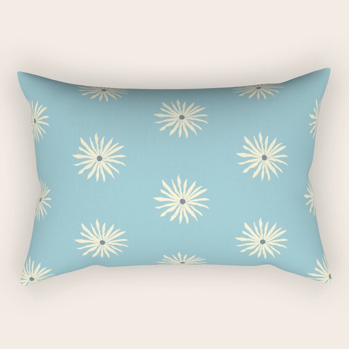 Retro Sun - Blue Sky Rectangular Pillow Gallery Image 1