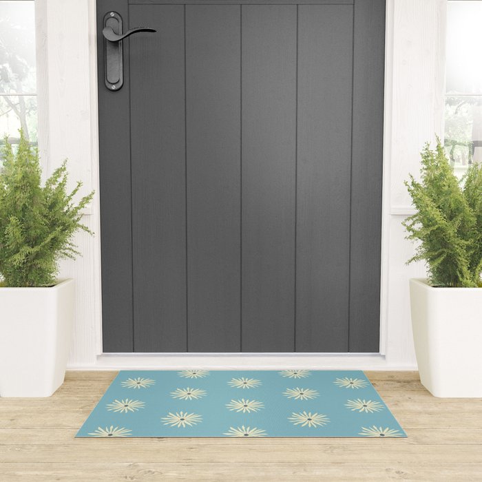 Retro Sun - Blue Sky Welcome Mat Gallery Image 3