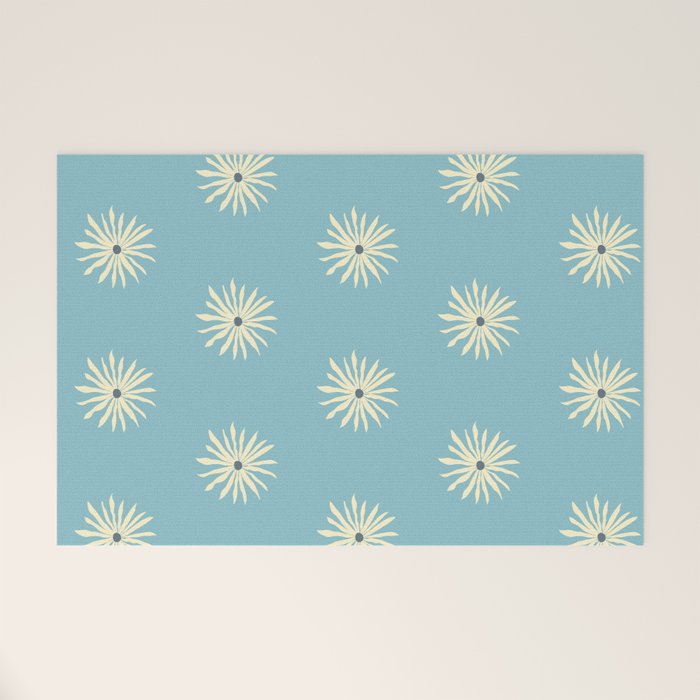 Retro Sun - Blue Sky Welcome Mat Gallery Image 1