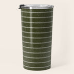 Classic Stripe (Olive Green) Travel Mug Gallery Image 3