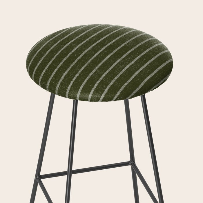 Classic Stripe (Olive Green) Stool Gallery Image 2