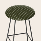 Classic Stripe (Olive Green) Stool Gallery Image 2