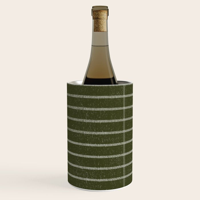 Classic Stripe (Olive Green) Wine Chiller Gallery Image 2