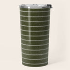 Classic Stripe (Olive Green) Travel Mug Gallery Image 2