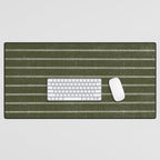 Classic Stripe (Olive Green) Desk Mat Gallery Image 1