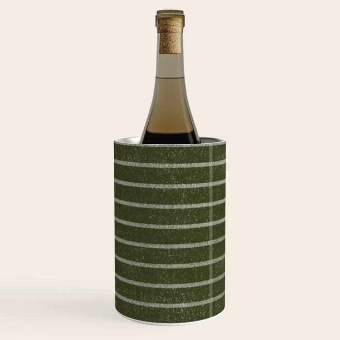 Classic Stripe (Olive Green) Wine Chiller Gallery Image 3