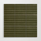 Classic Stripe (Olive Green) Wood Wall Art Gallery Image 1