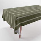 Classic Stripe (Olive Green) Tablecloth Gallery Image 1