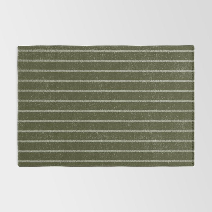 Classic Stripe (Olive Green) Rug Gallery Image 2