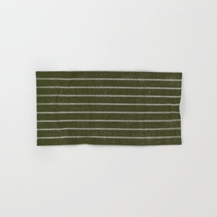 Classic Stripe (Olive Green) Bath Towel Gallery Image 1