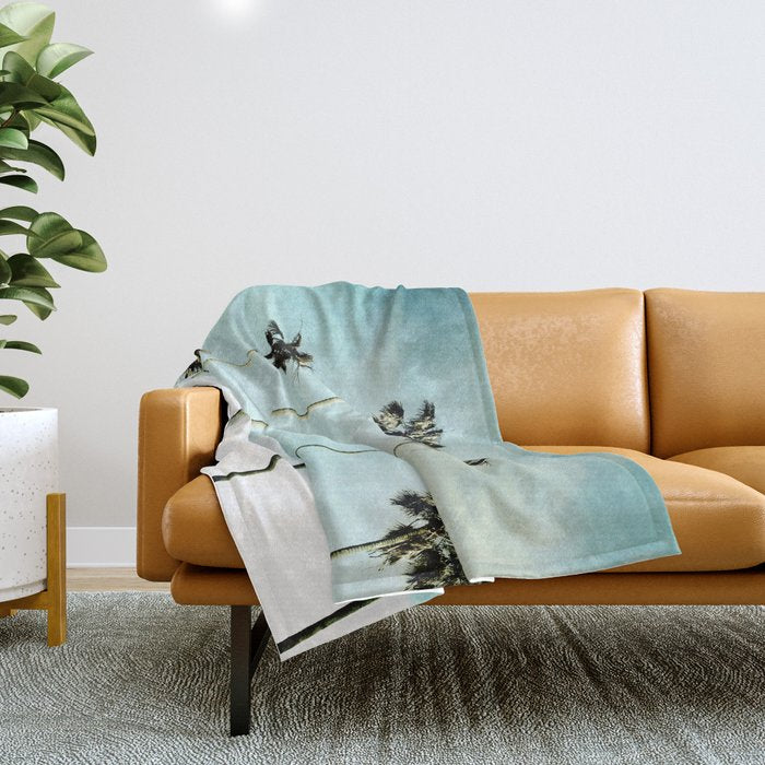 Palm Trees Throw Blanket Gallery Image 1