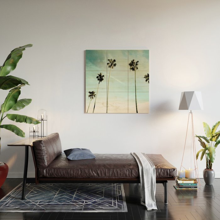 Palm Trees Wood Wall Art Gallery Image 2