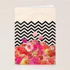 Chevron Flora II Stationery Card Gallery Image 2