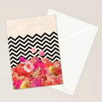 Chevron Flora II Stationery Card Gallery Image 2