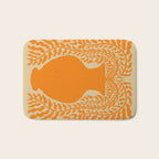 Floral fern Pottery  Bath Mat Gallery Image 1
