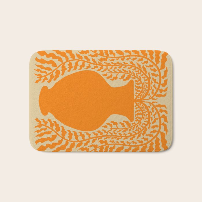 Floral fern Pottery  Bath Mat Gallery Image 1