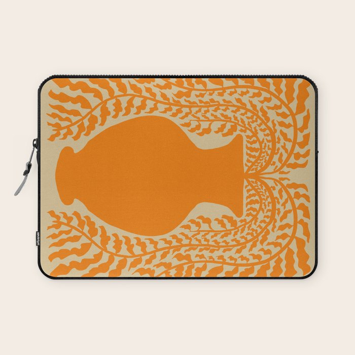 Floral fern Pottery  Laptop Sleeve Gallery Image 1