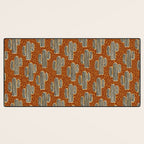 Sonora - Rust, gold, black and white Desk Mat Gallery Image 3