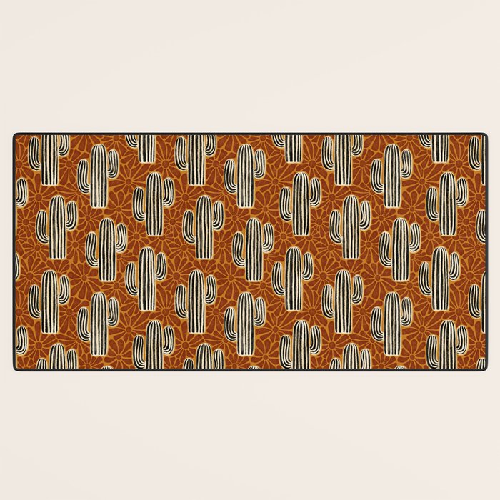 Sonora - Rust, gold, black and white Desk Mat Gallery Image 3