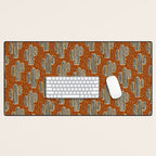 Sonora - Rust, gold, black and white Desk Mat Gallery Image 1