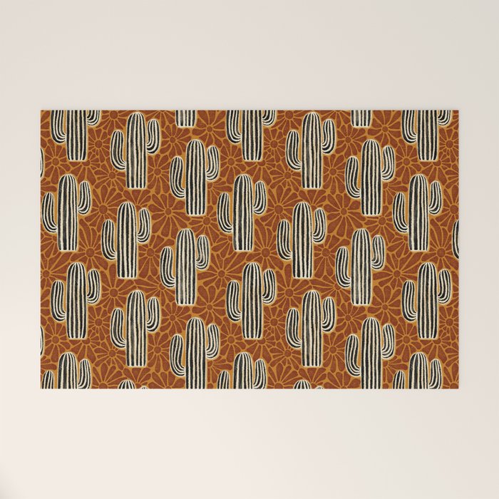 Sonora - Rust, gold, black and white Welcome Mat Gallery Image 1