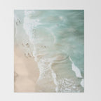 Soft Coastal Beach Scene Throw Blanket Gallery Image 2