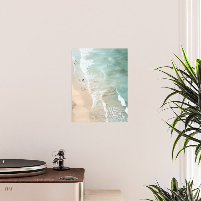 Soft Coastal Beach Scene Poster Gallery Image 2