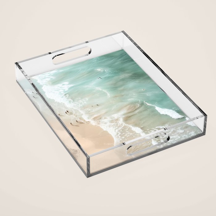 Soft Coastal Beach Scene Acrylic Tray Gallery Image 1