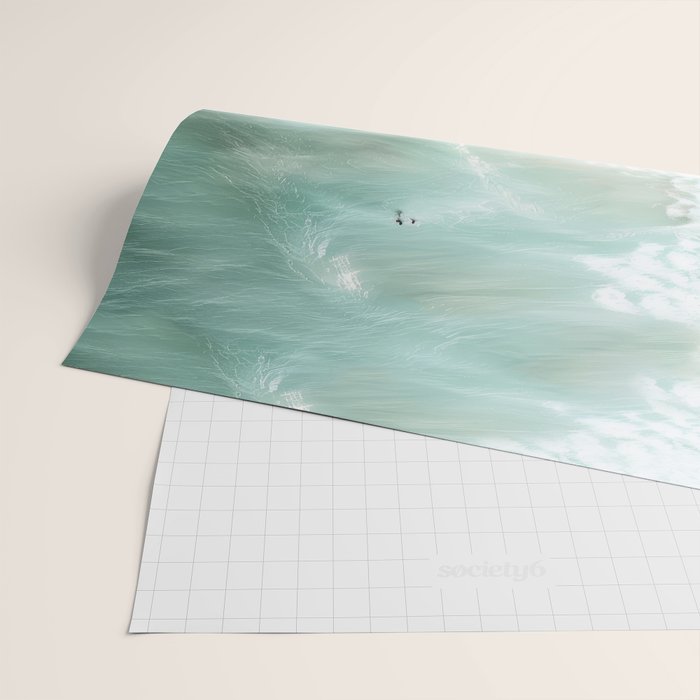 Soft Coastal Beach Scene Wrapping Paper Gallery Image 2