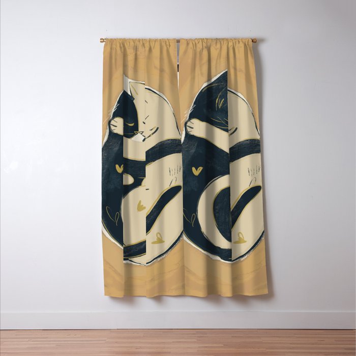 Cats In Love 2 Window Curtain Gallery Image 3