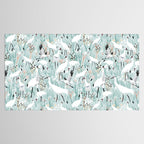 Whooping cranes comeback species light blue  Tablecloth Gallery Image 2