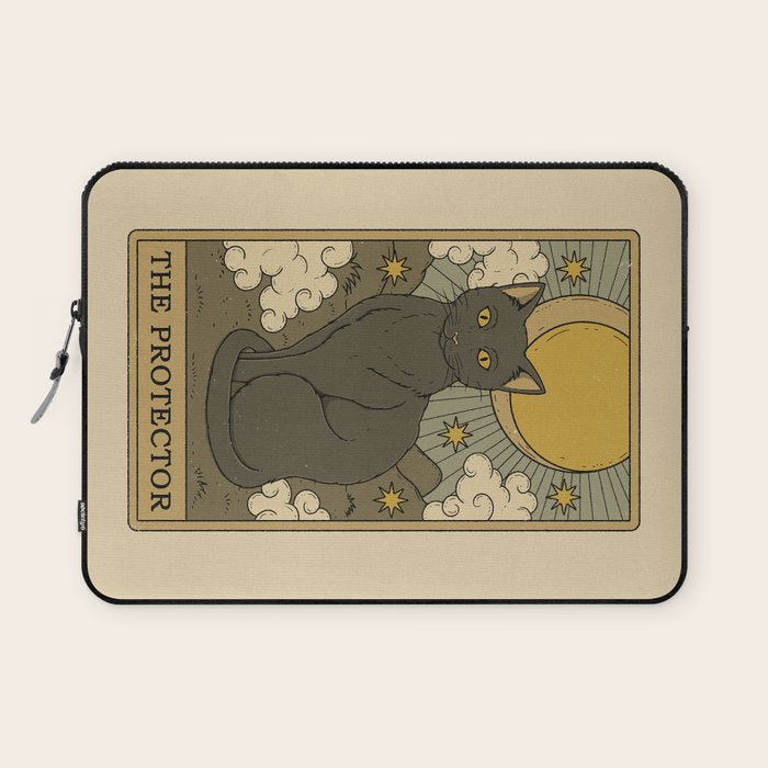 The Protector - Cat Tarot Laptop Sleeve Gallery Image 1