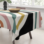 Bold Curvature Stripes IX Tablecloth Gallery Image 3