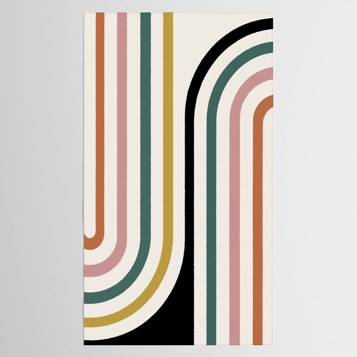Bold Curvature Stripes IX Tablecloth Gallery Image 2