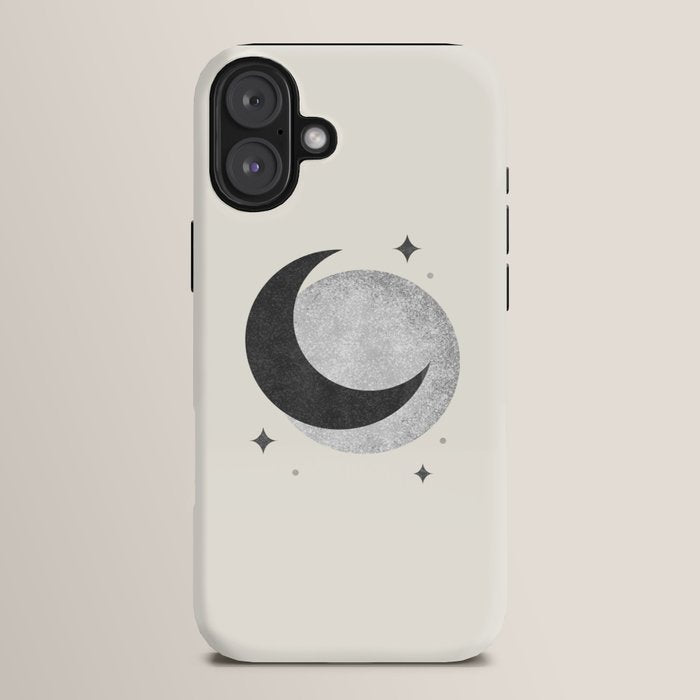 Moon Sparkle BW - Celestial iPhone Case Gallery Image 14