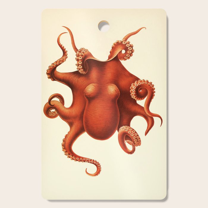 Art by Friedrich Wilhelm Winter from "Cephalopod Atlas" by Carl Chun, 1910 (benefitting Greenpeace) Cutting Board Gallery Image 1