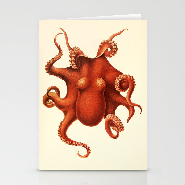 Art by Friedrich Wilhelm Winter from "Cephalopod Atlas" by Carl Chun, 1910 (benefitting Greenpeace) Stationery Card Gallery Image 2