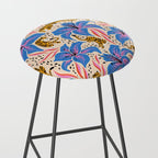 Tigers & Tiger Lilies - Blue & Yellow Stool Gallery Image 2