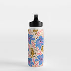 Tigers & Tiger Lilies - Blue & Yellow Water Bottle Gallery Image 3