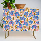 Tigers & Tiger Lilies - Blue & Yellow Credenza Gallery Image 1
