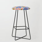 Tigers & Tiger Lilies - Blue & Yellow Stool Gallery Image 1