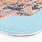 Warsaw Pastels - Poland Architecture, Travel Photography Bath Mat Gallery Image 3
