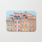 Warsaw Pastels - Poland Architecture, Travel Photography Bath Mat Gallery Image 1