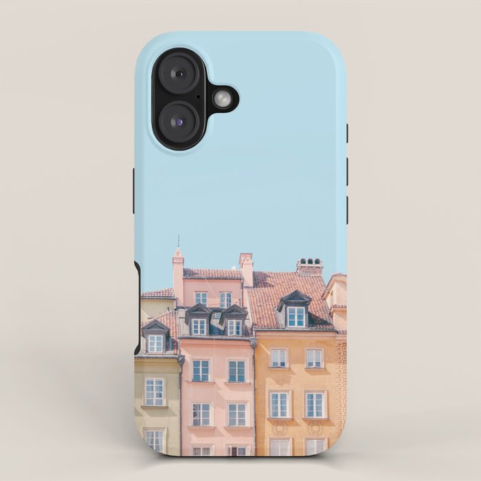 Warsaw Pastels - Poland Architecture, Travel Photography iPhone Case Gallery Image 1